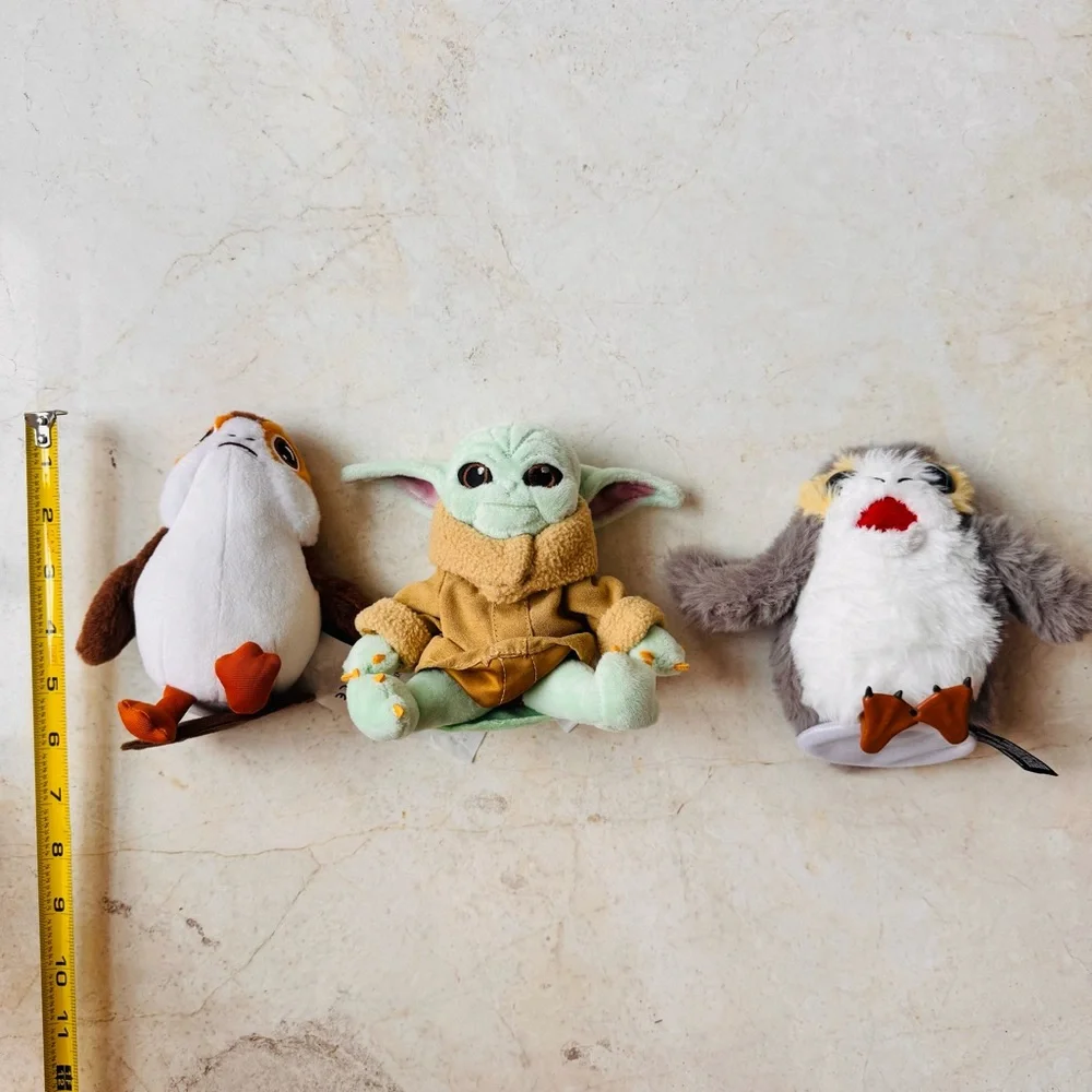 Star Wars Magnetic shoulder Plush Toy Set Porg Grogu